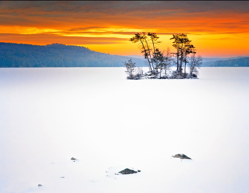 Snow Covered Pond