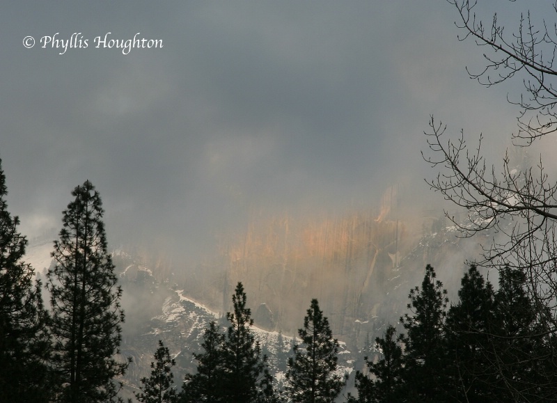 Half Dome Peeking Through