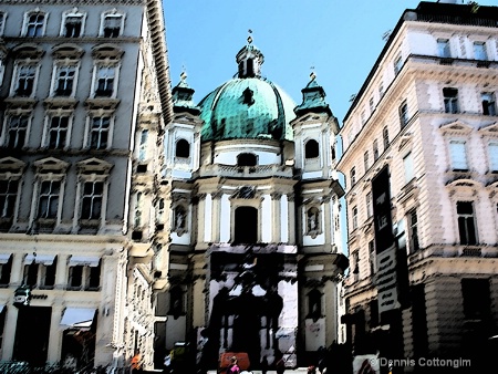Vienna Cathedral Sumi-e