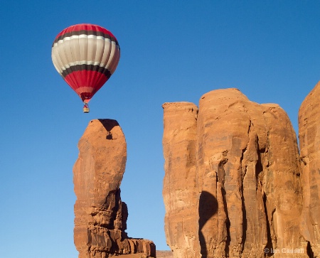 Balloon over Monument Valley