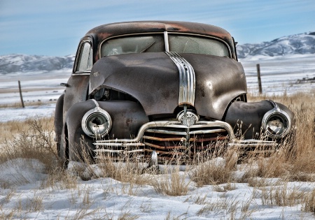 Pontiac in Snow