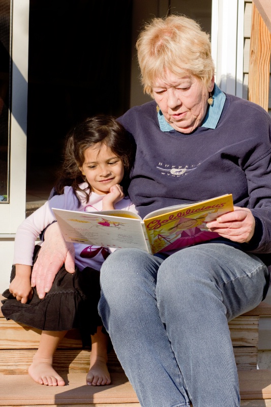 Reading books and enjoying the sun