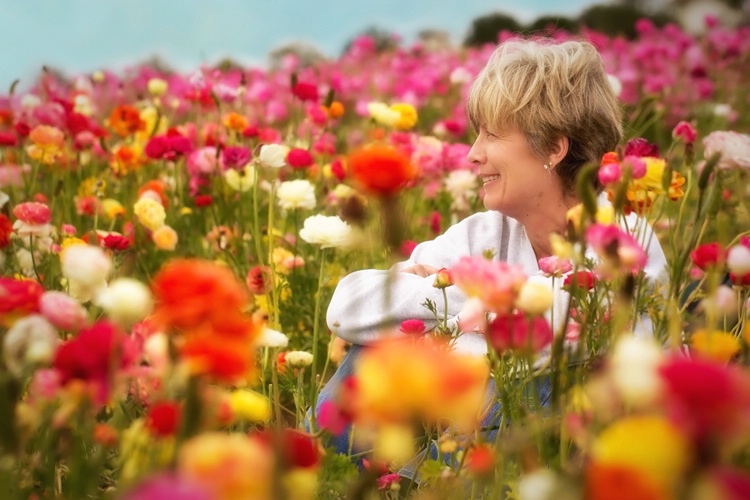 Enjoying the Flower Fields