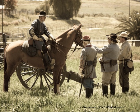 Heritage Days Civil War Reenactment-Giving Orders