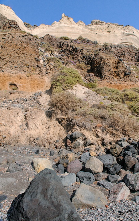 Santorini Beach Cliffside