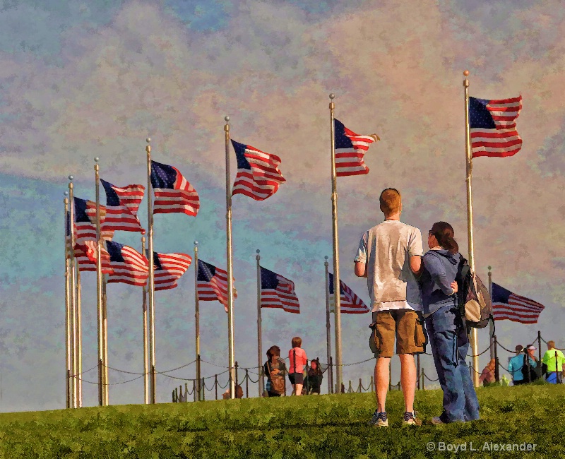 Admiring Old Glory 