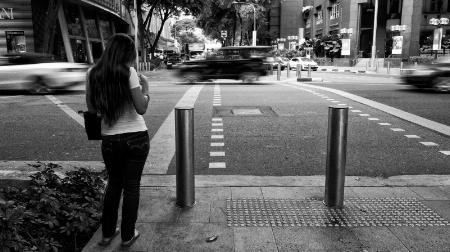 Chilling out on the street