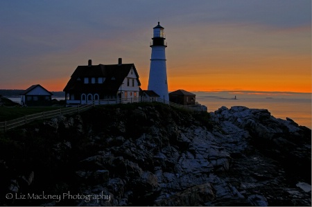 Portland Head Light Greets The New Day