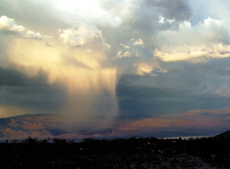 "Waterfall" into Death Valley.