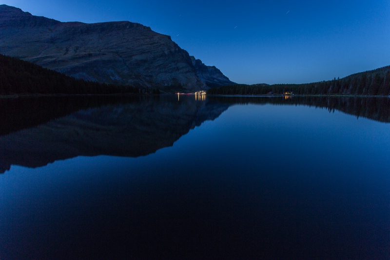 Many Glacier Hotel (Swiftcurrent Lake) at Twilight