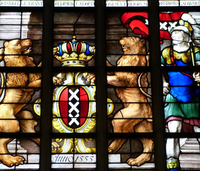 Old stained glass, Amsterdam