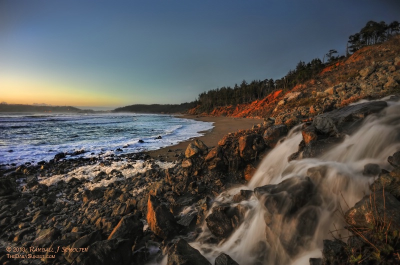 Waterfall by the Sea