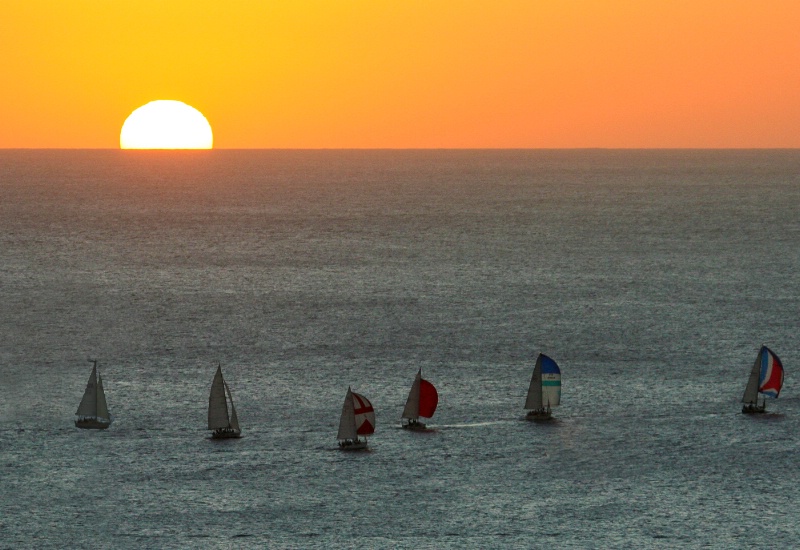 Sunset spinnakers