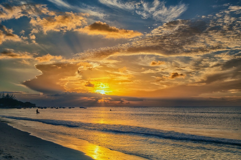 Sunset with magical clouds