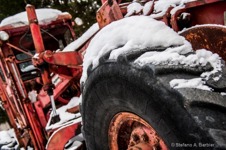 Rusty Tractor Wheel