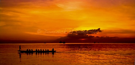 ~ ~ DRAGON BOAT AT SUNSET ~ ~