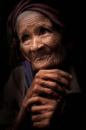 Myanmar old woman