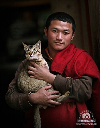  "The monk and his pet"