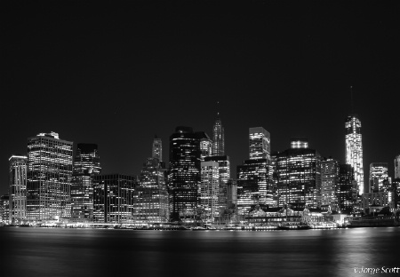 Lower Manhattan at night