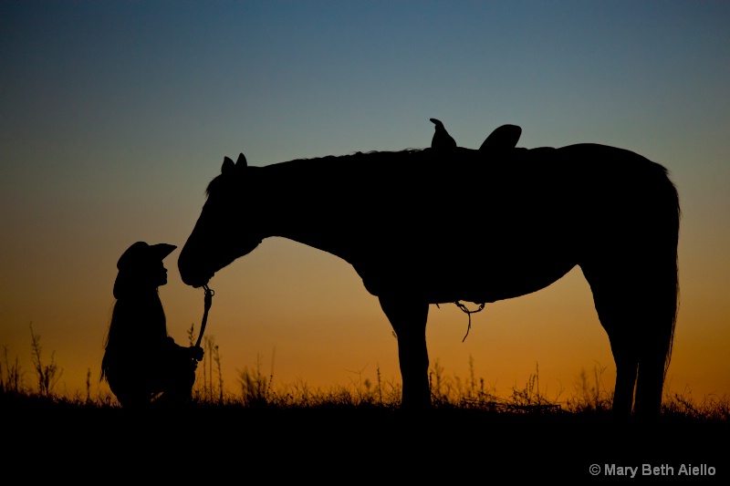 Young Girl With Her Horse