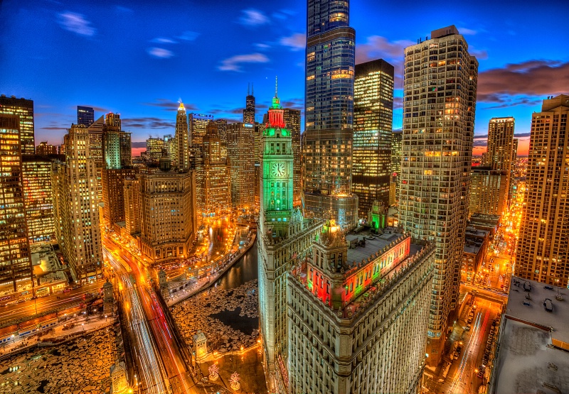 Chicago from the Tribune Tower Crown