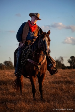 Riding at Sunset