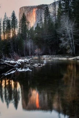 Horsetail Falls Aglow