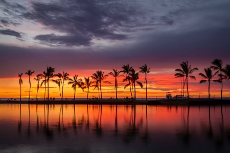 Sunset at Anaeho'omalu Bay