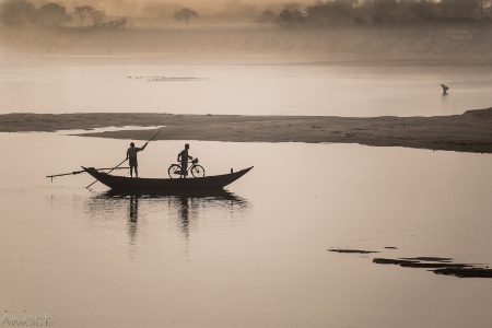 Crossing the river