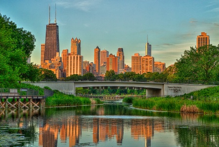 Lincoln Park Pond Sunrise