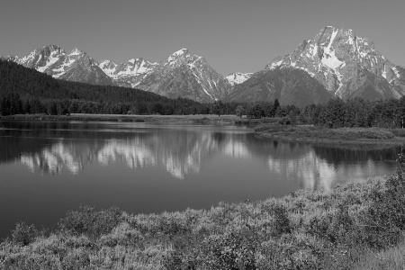 Oxbow Bend In B/W