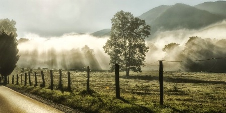 Sunrise in Cades Cove