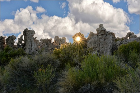 Sun Shining Through The Tufa