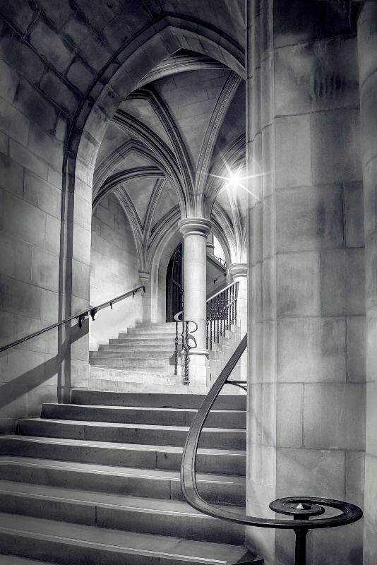 Looking Up the Crypt Stairs 