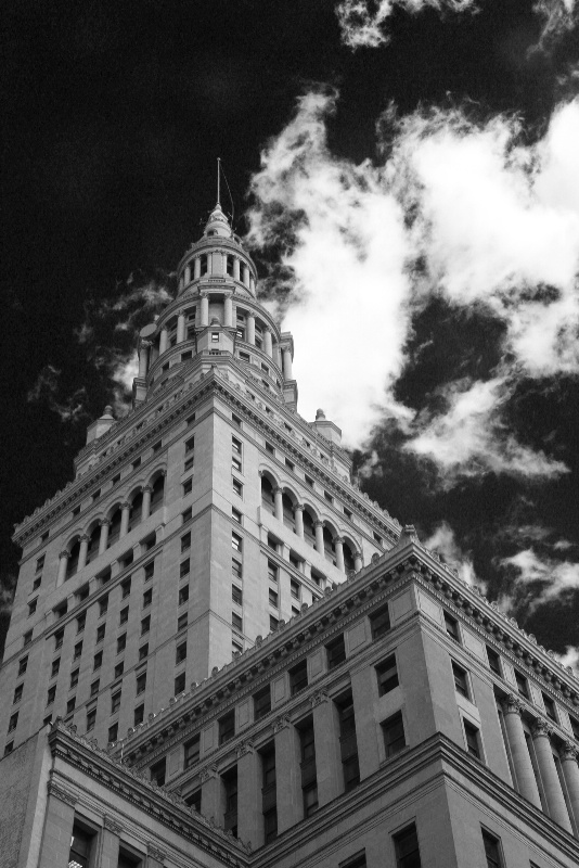 terminal tower in infared