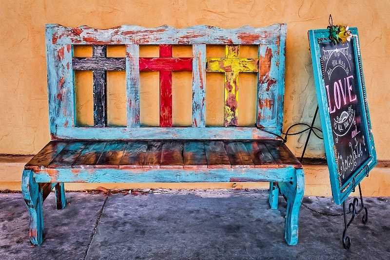 Blue Bench