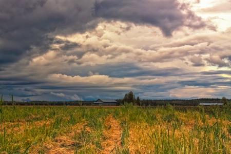 Storm Clouds Over The Fields