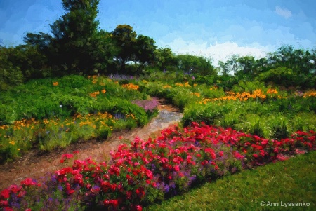 Evening Island Garden Path