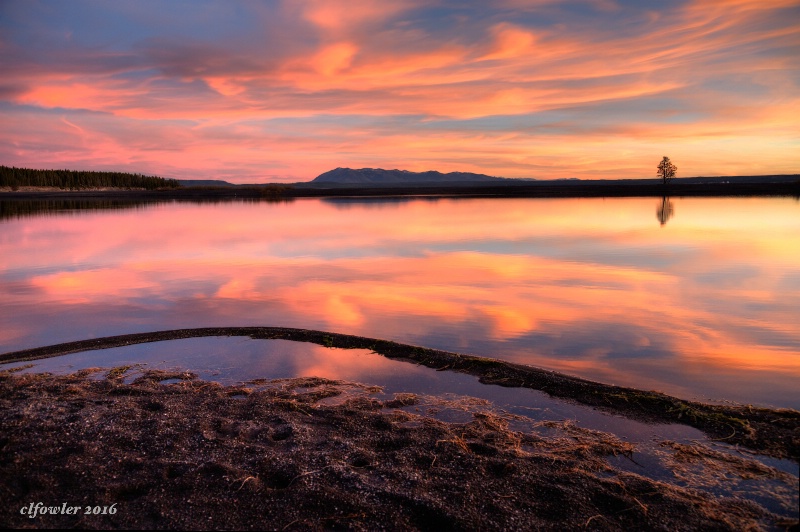 Yellowstone Lake Sunset