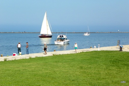 Sailing Out Of The Harbor