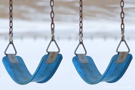 Twin Swings in Winter