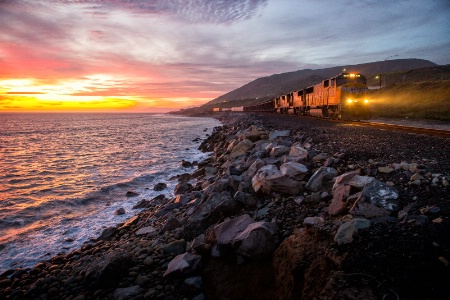 Coastal Railroad Sunset