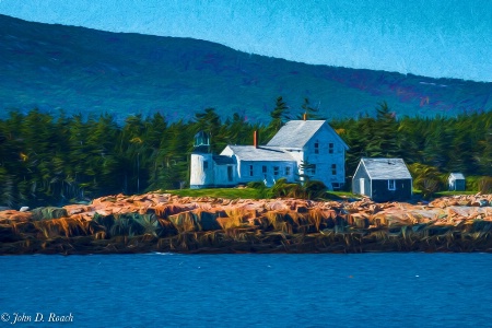 Lighthouse on Mark Island Topaz