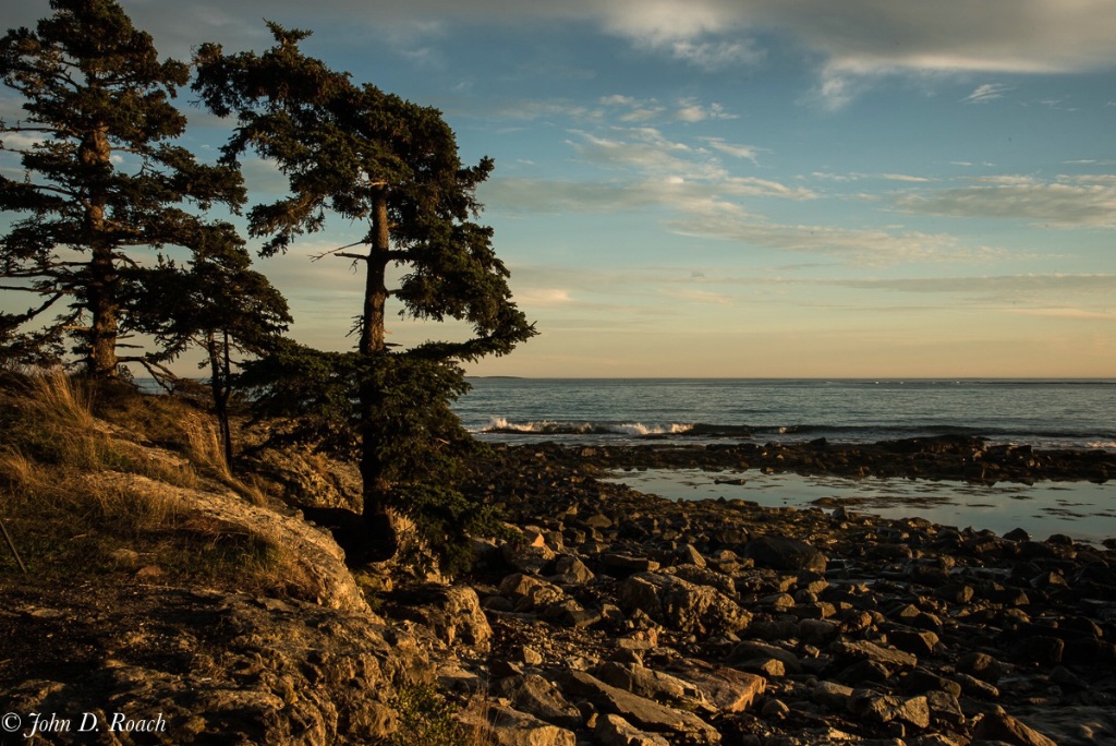 The Coast of Maine at Sunset - ID: 15485419 © John D. Roach