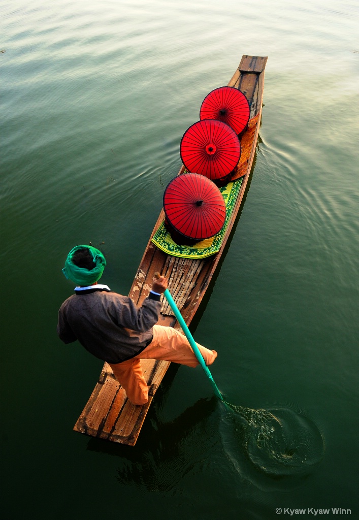 The Umbrellas on the Boat