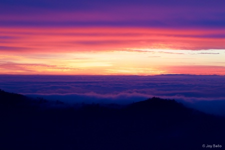 Brilliant Sunset over the clouds