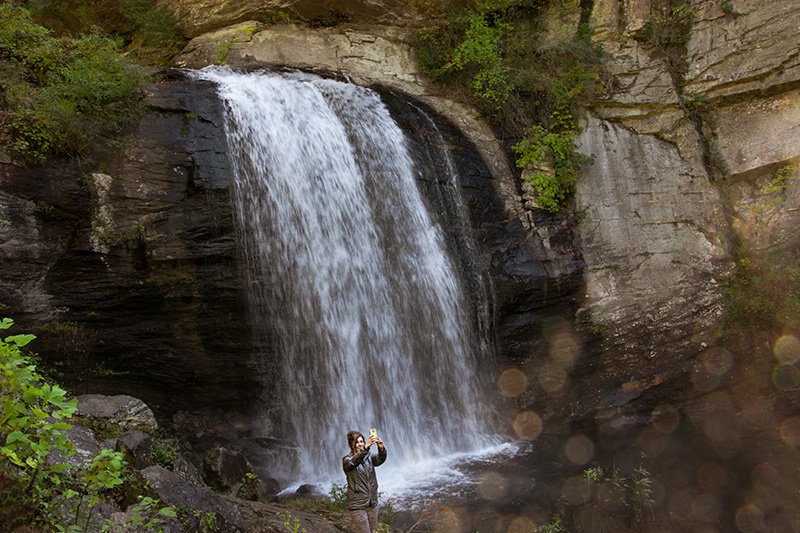 A Selfie at Looking Glass Falls