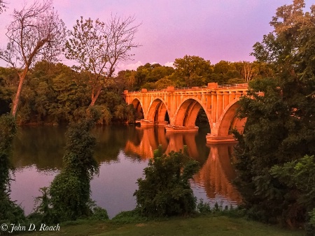 Bridge over the Rapphanock River at Sunset