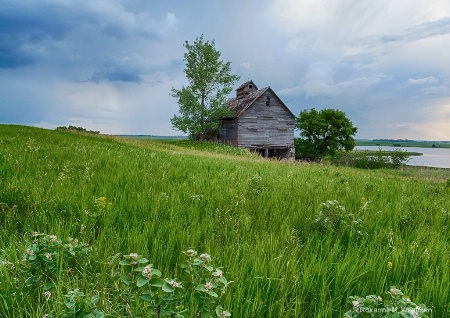 Incoming storm on the abandoned granary