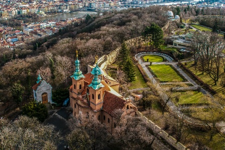 Looking Down to the Old Church